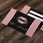 Bewerbung für die Rose Makeup Glitzer Lips Empfehlungskarte