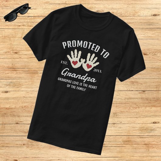 Bewerbung für Grandpa Baby Handprints Persönliches T-Shirt