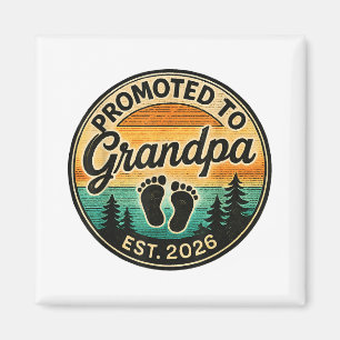 Bewerbung für Großvater Est.2026 Vintage Babyankün Magnet