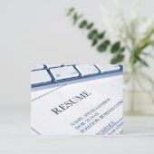 Bewerbung für Lebenslauf oder Lebenslauf Postkarte (Stehend Vorderseite)