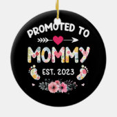 Bewerbung für MOMY 2023 bald als Junge Mutter Keramik Ornament (Hinten)