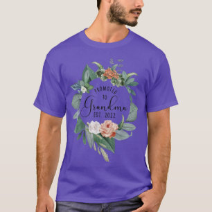 Bewerbung für Oma Est 2022 Blume für Frauen zuerst T-Shirt