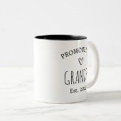 Bewerbung für Oma und Großvater Zweifarbige Tasse (VorderseiteRechts)