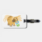 Bewerbungsunterlagen für Cartoon Pony und Blume Ge Gepäckanhänger (Rückseite horizontal)