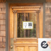 Bewerte uns QR Code Gold Fensteraufkleber (Haustür)