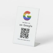 Bewerte uns QR-Code-Schild | Google-Bewertung Sockelschild (Vorderseite)