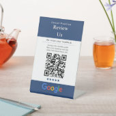 Bewerten Sie uns QR-Code-Schild | Google-Bewertung Sockelschild (In SItu)