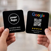 Bewerten Sie uns Schwarz Minimales QR-Code Templat