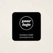 Bewerten Sie uns Schwarz Minimales QR-Code Templat (Vorderseite)