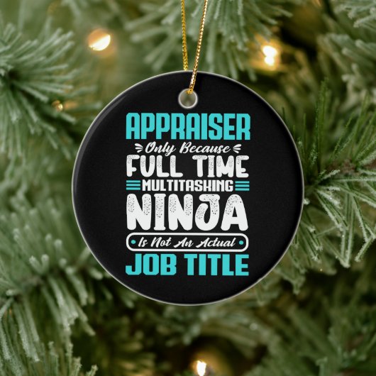 Bewerter Funny Job Beruf Beruf Beruf Keramik Ornament (Baum)