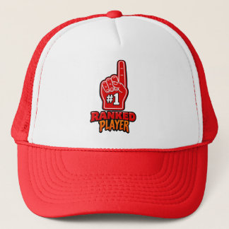 Bewerteter Spieler #1 Foam Finger Sports Design Truckerkappe