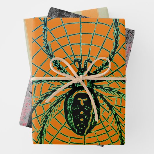 BEWERTETES HALLOWEEN Wrapping Paper Sheet-Set von Geschenkpapier Set (Beispiel)