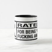 Bewertetes R für Sein fantastisch Tasse (Zentrum)