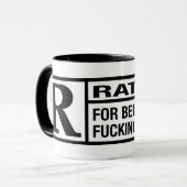 Bewertetes R für Sein fantastisch Tasse (Vorderseite Links)