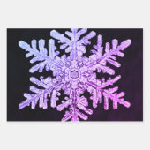BEWERTETES SCHNEEFLAKE-Wrapping Paper Geschenkpapier Set (Vorderseite 3)