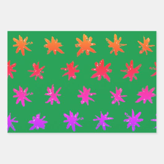BEWERTETES SCHNEEFLAKE-Wrapping Paper Geschenkpapier Set (Vorderseite 2)
