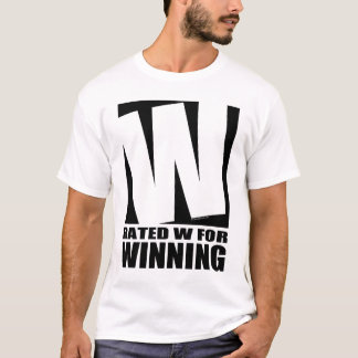 Bewertetes W für das Gewinnen T-Shirt