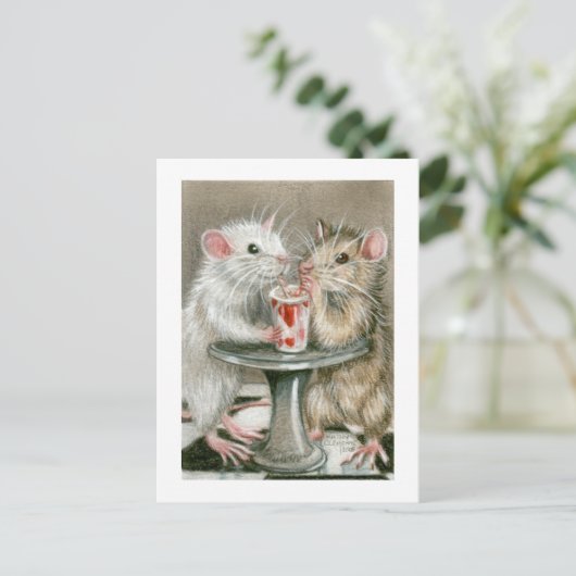 Bewertung auf einer Postkarte (Stehend Vorderseite)