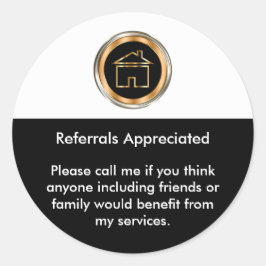 Bewertung der Anleitung von Classy Realtor Runder Aufkleber