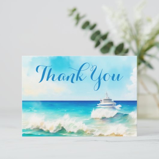 Bewertung der Crew von Schifffahrtsschiffen Dankeskarte (Stehend Vorderseite)