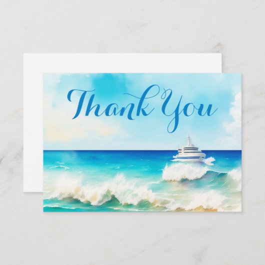 Bewertung der Crew von Schifffahrtsschiffen Dankeskarte (Vorne/Hinten)