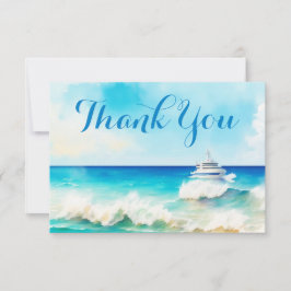 Bewertung der Crew von Schifffahrtsschiffen Dankeskarte