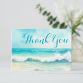 Bewertung der Crew von Wasserfarben-Kreuzfahrtschi Dankeskarte (Stehend Vorderseite)