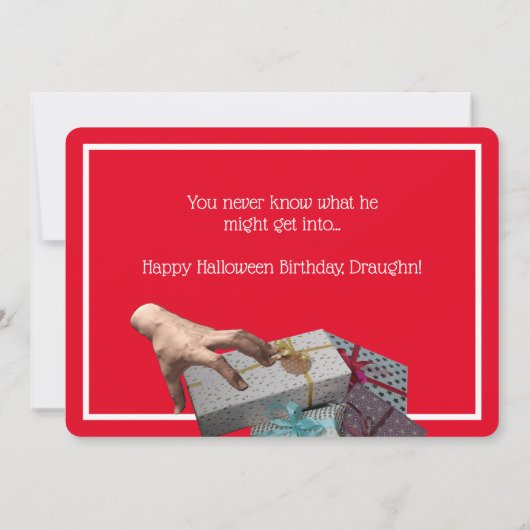 BEWERTUNG DER DINGE Eigenes Halloween Geburtstag (Rückseite)