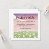 Bewertung der Ehefrau von Pastor Karte (Vorderseite/Rückseite Beispiel)