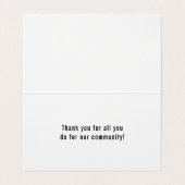 Bewertung der Flagge der Police Blue Line Vielen D Visitenkarten (Innenseite Aufgefaltet)