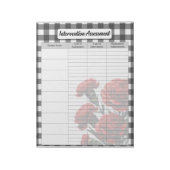 Bewertung der Intervention durch Schwarz/Weiß Notizblock (Rotiert)