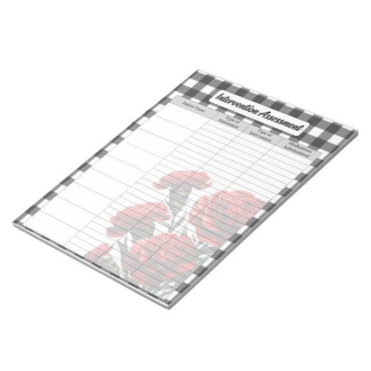 Bewertung der Intervention durch Schwarz/Weiß Notizblock (angewinkelt)