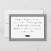 Bewertung der Korrektur der dünnen Silber-Linie Dankeskarte (Rückseite)