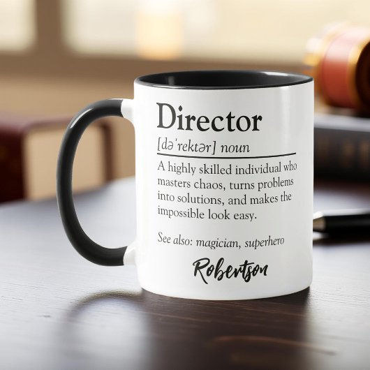 Bewertung der personalisierten Direktorendefinitio Tasse