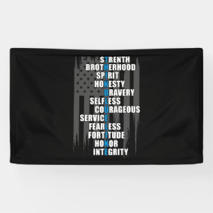 Bewertung der Polizei für die Strafverfolgungsflag Banner