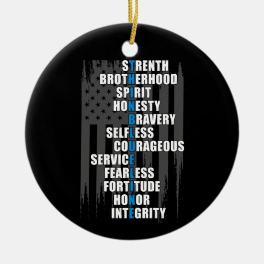 Bewertung der Polizei für die Strafverfolgungsflag Keramik Ornament (Vorne)