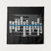 Bewertung der Polizei für die Strafverfolgungsflag Wandteppich (Vorderseite (Horizontal))