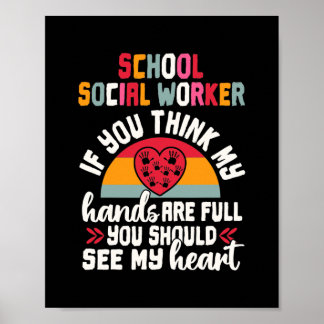 Bewertung der Sozialarbeiter in der Schule Retro S Poster
