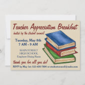 Bewertung des Buchstapler-Lehrers in der Bibliothe Einladung (Vorderseite)