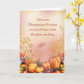 Bewertung des Co-Worker-Business-Erntedanks Karte (Gelbe Blume)