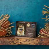 Bewertung des Einbezugs von Polizeihunden K9 Fotoplatte (Seite)