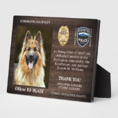 Bewertung des Einbezugs von Polizeihunden K9 Fotoplatte (Seite)