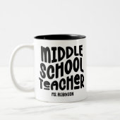 Bewertung des Lehrers an der Mittelschule Zweifarbige Tasse (Links)