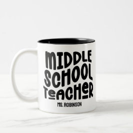 Bewertung des Lehrers an der Mittelschule Zweifarbige Tasse