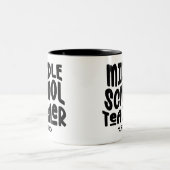 Bewertung des Lehrers an der Mittelschule Zweifarbige Tasse (Mittel)
