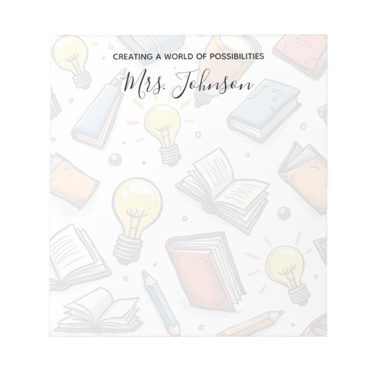 Bewertung des Lehrers für kreative Doodle-Muster Notizblock (Vorderseite)