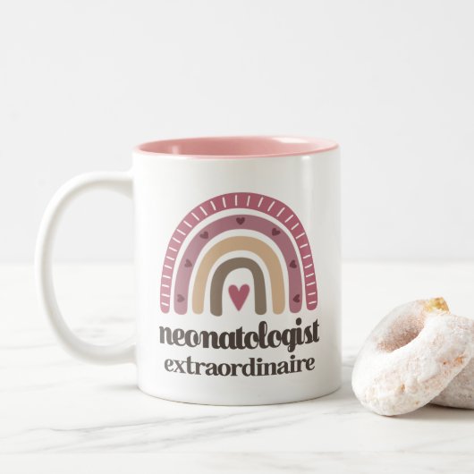 Bewertung des Neonatologen Zweifarbige Tasse (Mit Donut)