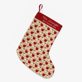 Bewertung des Red Apple Pattern Teacher Kleiner Weihnachtsstrumpf