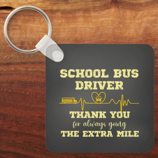 Bewertung des Schulbusfahrers Schlüsselanhänger (Vorderseite)