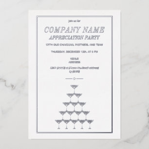 Bewertung des Unternehmens Champagner Tower Busine Folieneinladung